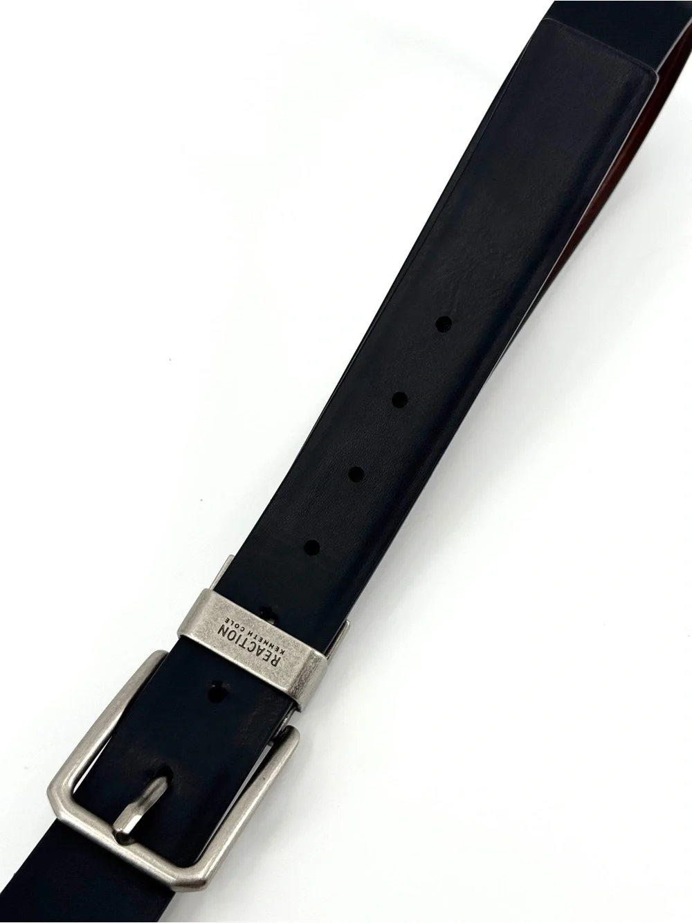Kennth Cole XL Reversible Black/Brown Faux Leather Belt